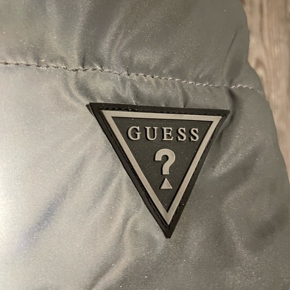 Gray Puffer Jacket with Black Hood - Picture 5 of 5